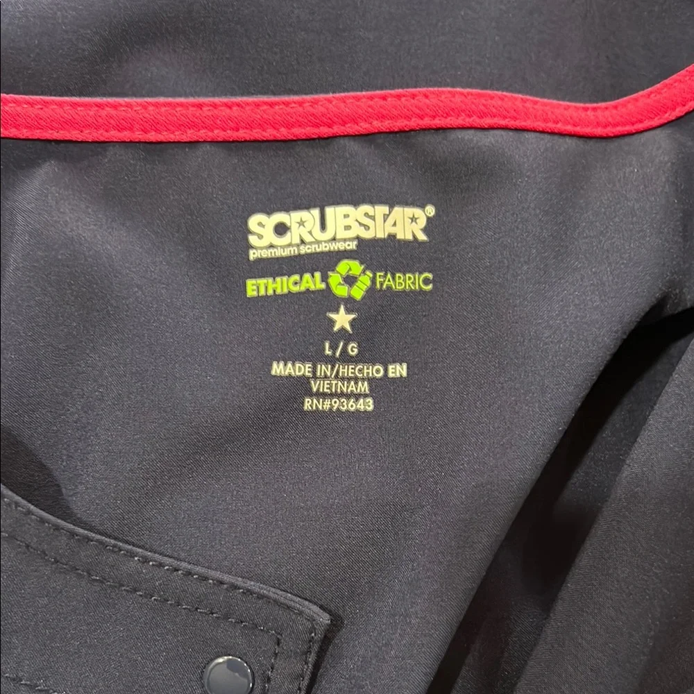 Scrubstar Women's Navy Blue Scrub Jacket - Picture 2 of 2